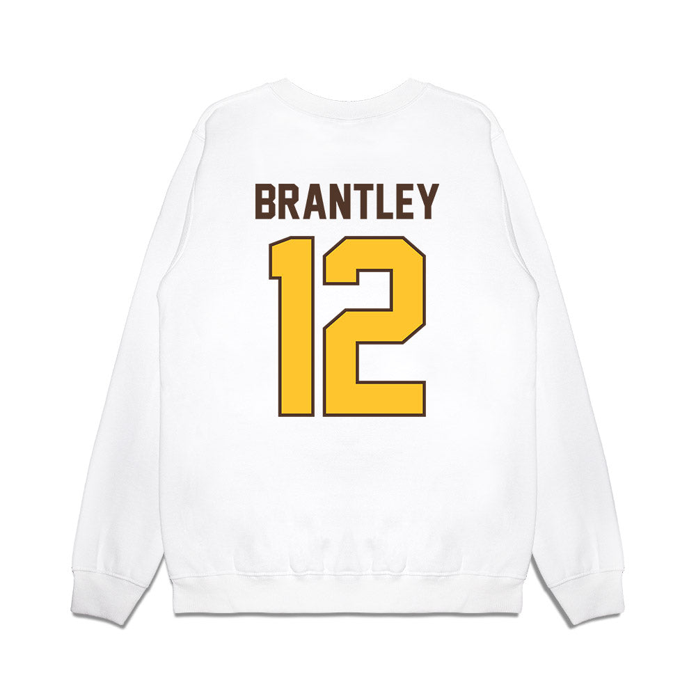 Wyoming - NCAA Football : Bricenvoneric Brantley - Vintage Helmet Premium Crewneck Sweatshirt-1