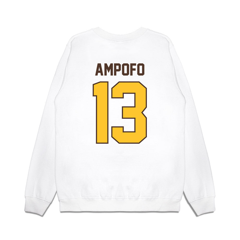 Wyoming - NCAA Football : Elvin Ampofo - Vintage Helmet Premium Crewneck Sweatshirt-1