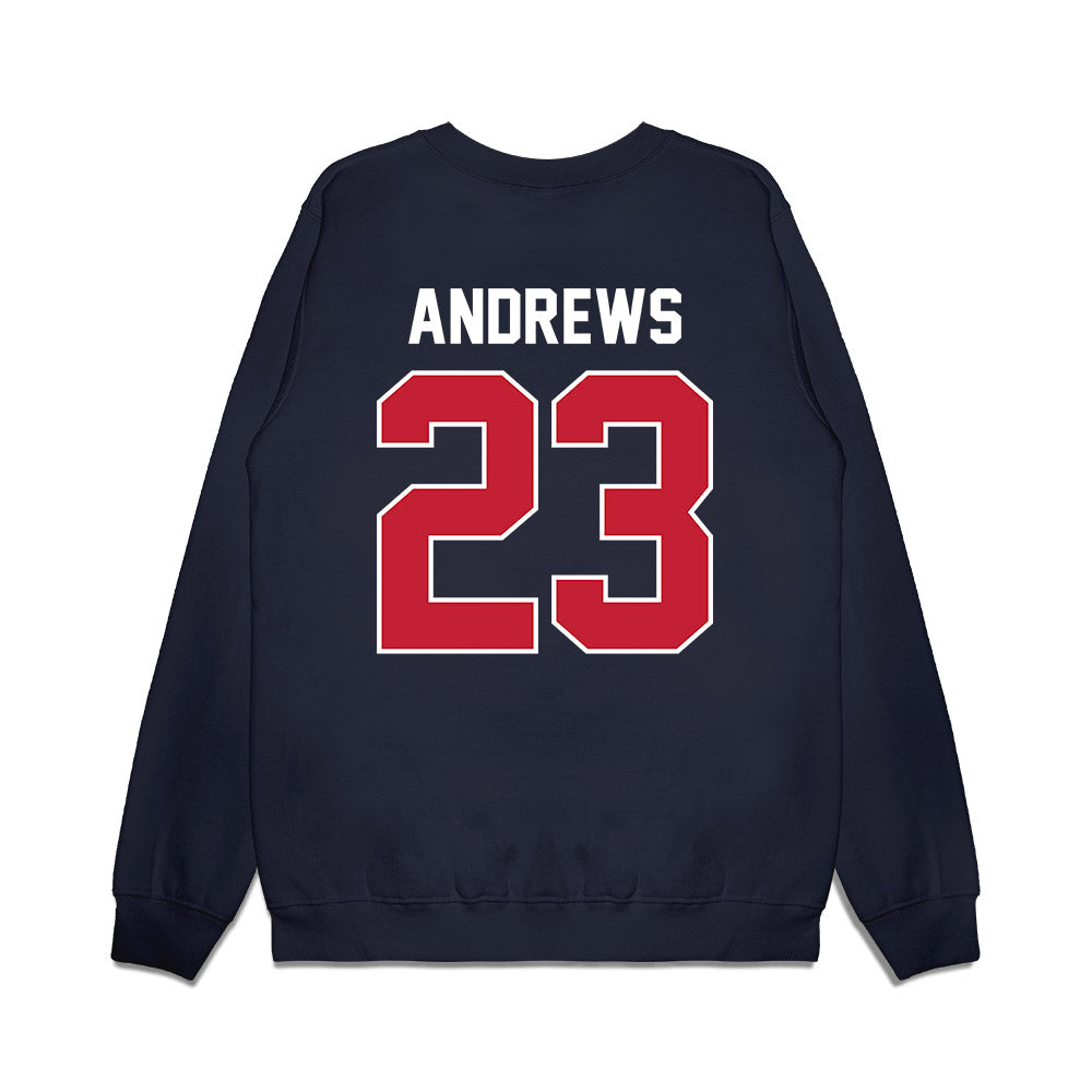 Richmond - NCAA Football : Niko Andrews - Vintage Helmet Premium Crewneck Sweatshirt-1