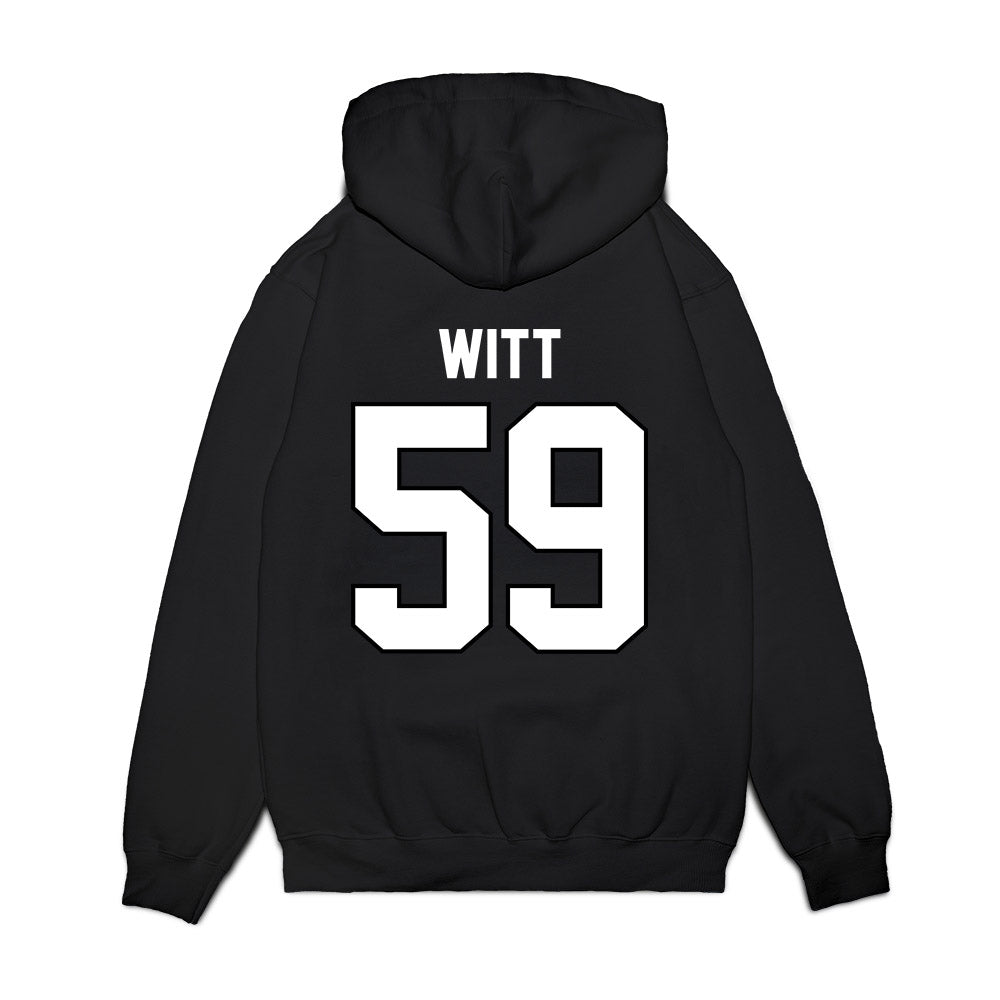 Wisconsin - NCAA Football : Aaron Witt - Vintage Helmet Premium Hooded Sweatshirt-1