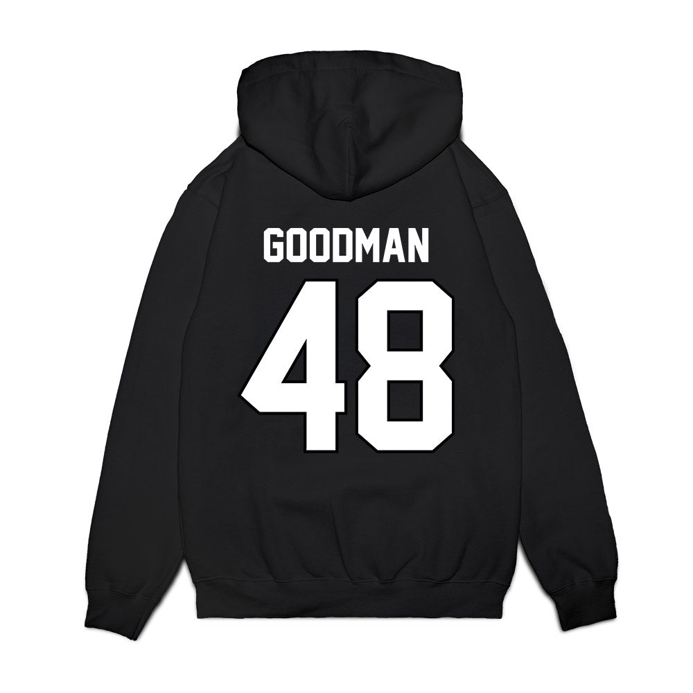 Wisconsin - NCAA Football : Andrew Goodman - Vintage Helmet Premium Hooded Sweatshirt-1