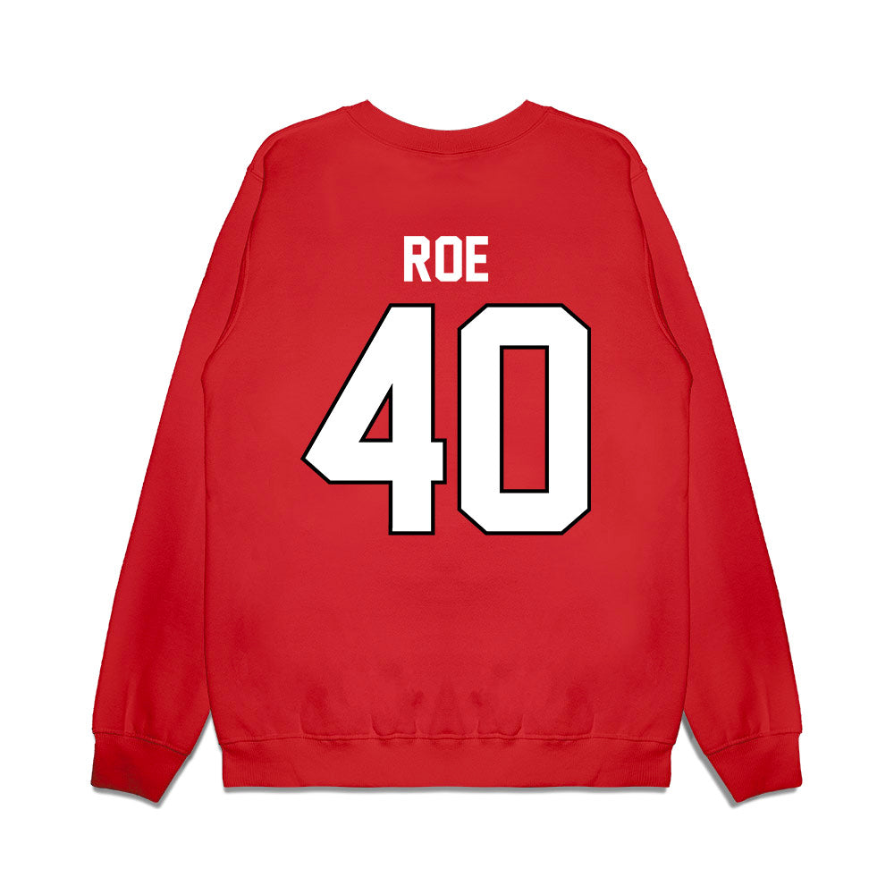 Wisconsin - NCAA Football : James Roe - Vintage Helmet Premium Crewneck Sweatshirt-1