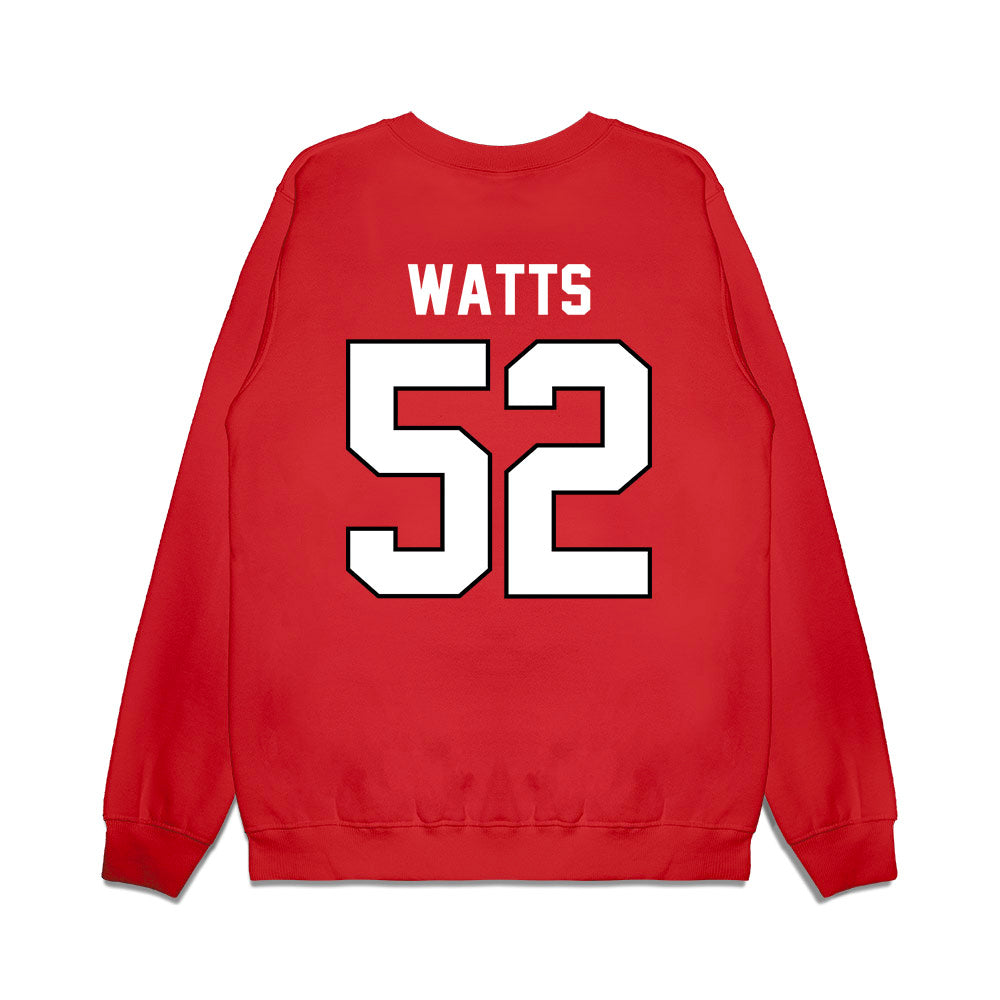 Wisconsin - NCAA Football : Hardy Watts - Vintage Helmet Premium Crewneck Sweatshirt-1