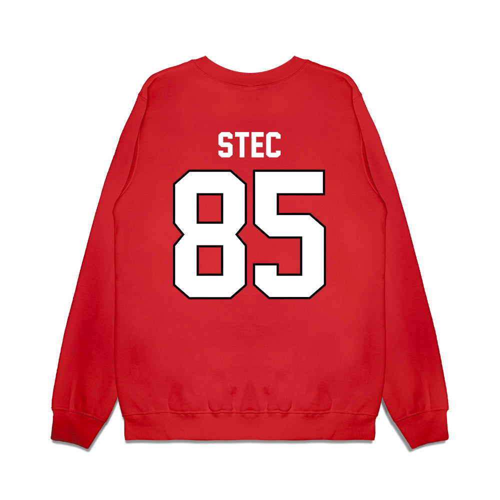 Wisconsin - NCAA Football : Grant Stec - Vintage Helmet Premium Crewneck Sweatshirt-1