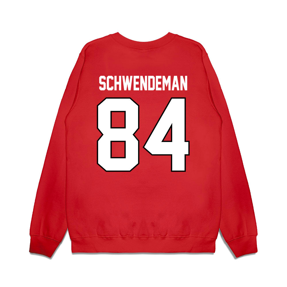 Wisconsin - NCAA Football : Ryan Schwendeman - Vintage Helmet Premium Crewneck Sweatshirt-1