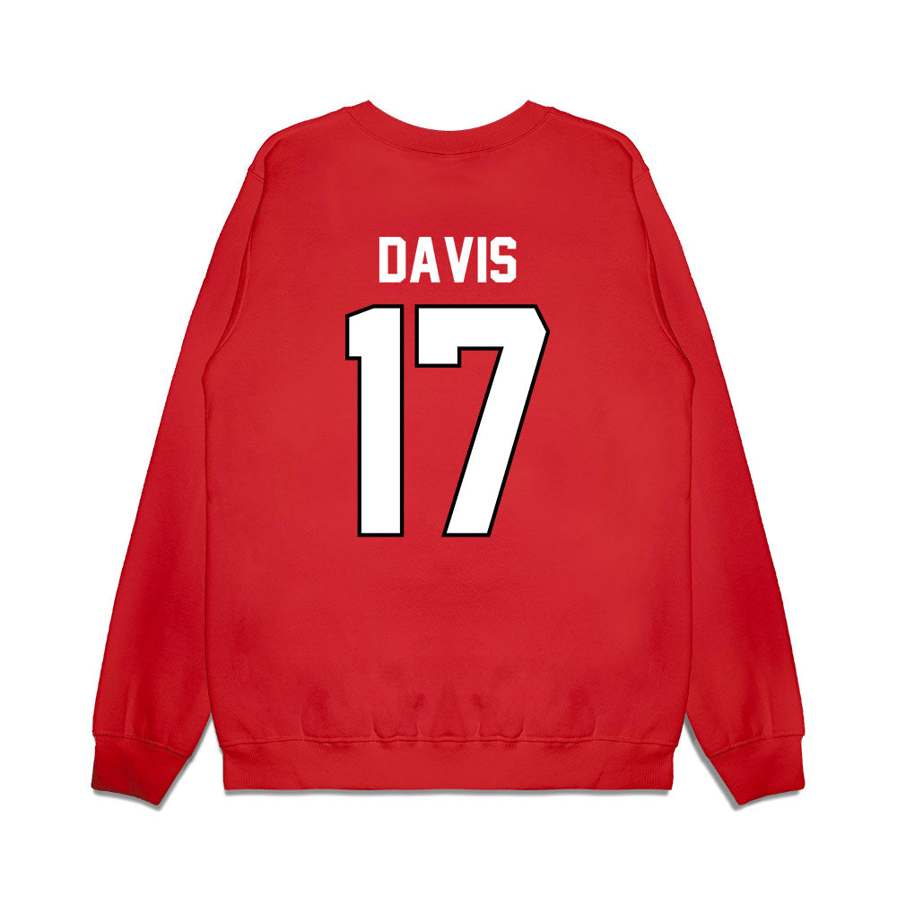 Wisconsin - NCAA Football : Nizyi Davis - Vintage Helmet Premium Crewneck Sweatshirt-1