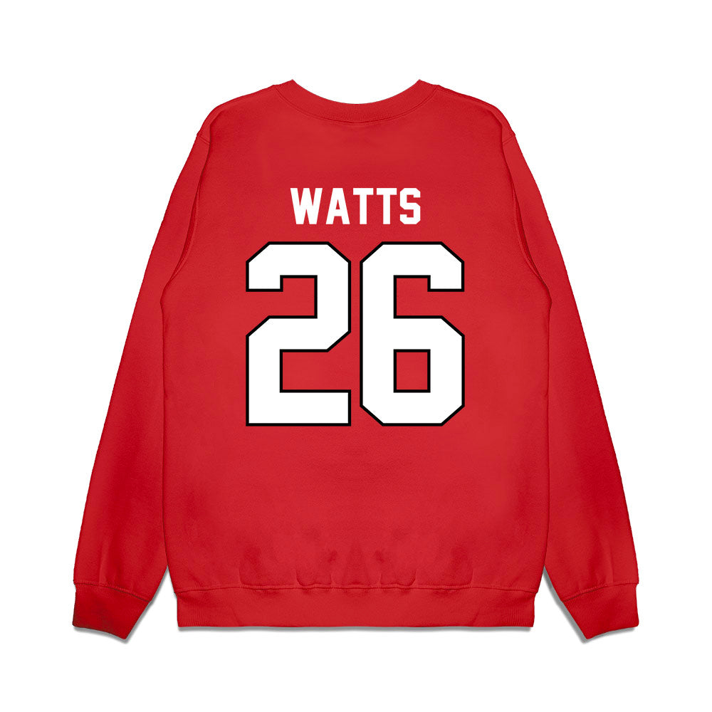 Wisconsin - NCAA Football : Kahni Watts - Vintage Helmet Premium Crewneck Sweatshirt-1