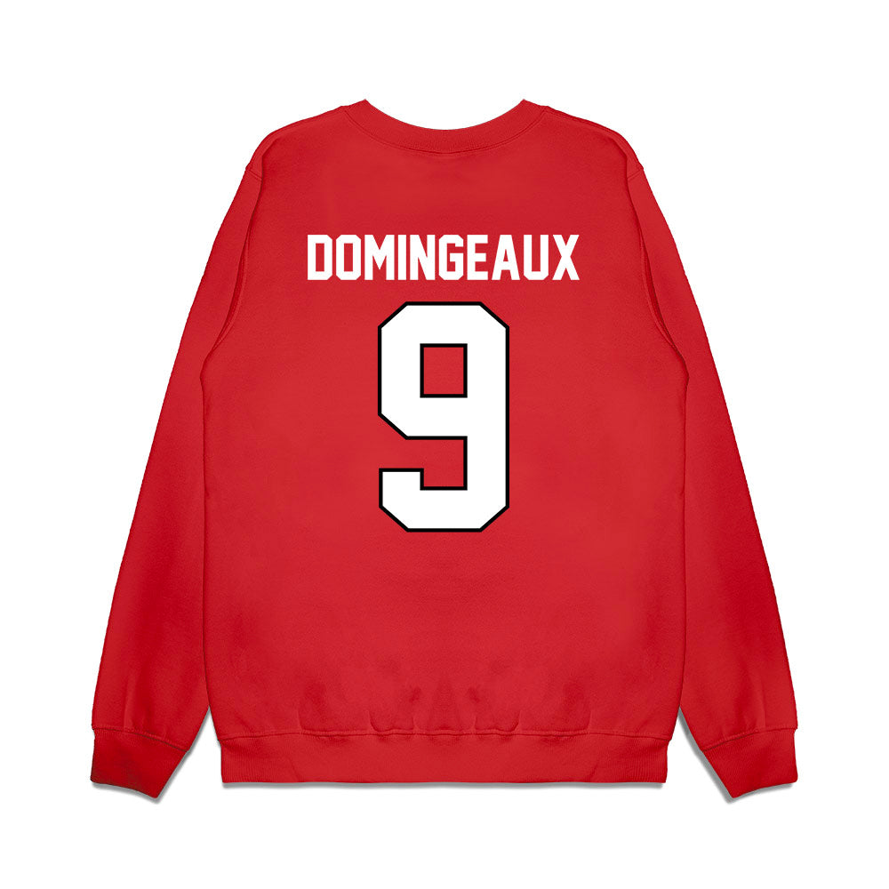 Wisconsin - NCAA Football : Jaylon Domingeaux - Vintage Helmet Premium Crewneck Sweatshirt-1