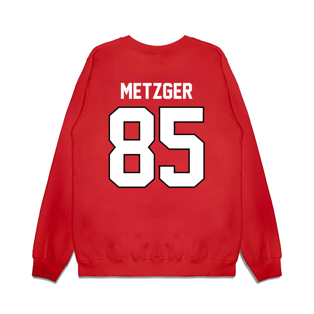 Wisconsin - NCAA Football : Hayden Metzger - Vintage Helmet Premium Crewneck Sweatshirt-1