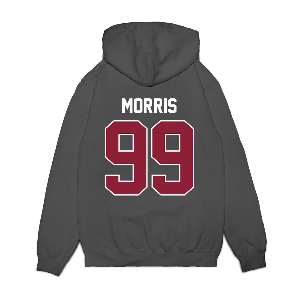 UMass - NCAA Football : Derek Morris - Vintage Football Premium Hooded Sweatshirt-1