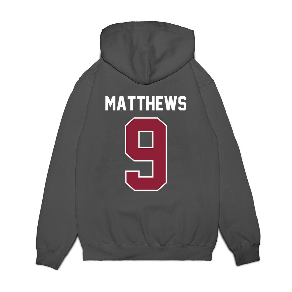 UMass - NCAA Football : Devin Matthews - Vintage Football Premium Hooded Sweatshirt-1