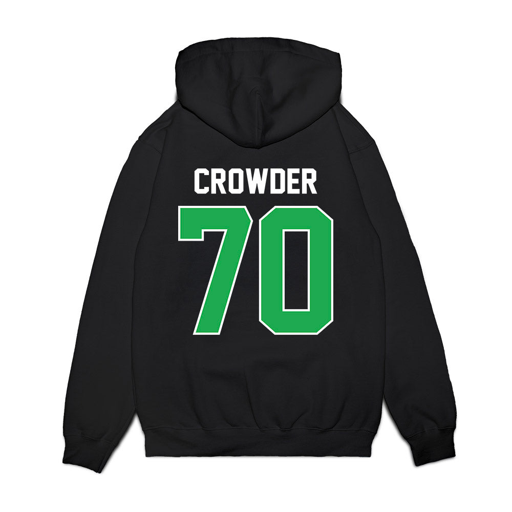Marshall - NCAA Football : Naquan Crowder - Vintage Helmet Premium Hooded Sweatshirt-1