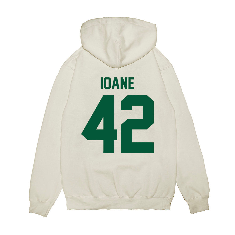 Hawaii - NCAA Football : Matteus Ioane - Vintage Helmet Premium Hooded Sweatshirt-1