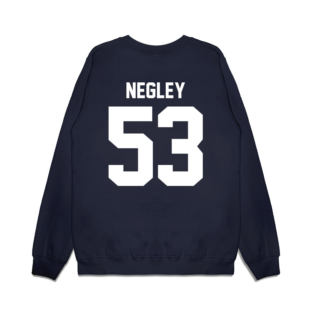 Maine - NCAA Football : Jace Negley - Vintage Helmet Premium Crewneck Sweatshirt-1