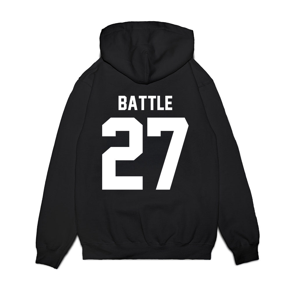New Mexico - NCAA Football : Kj Battle - Vintage Helmet Premium Hooded Sweatshirt-1