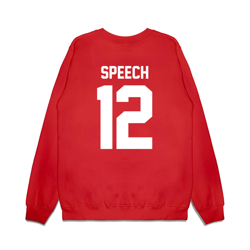 New Mexico - NCAA Football : Drew Speech - Vintage Helmet Premium Crewneck Sweatshirt-1