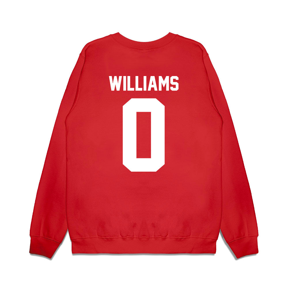 New Mexico - NCAA Football : Miles Williams - Vintage Helmet Premium Crewneck Sweatshirt-1