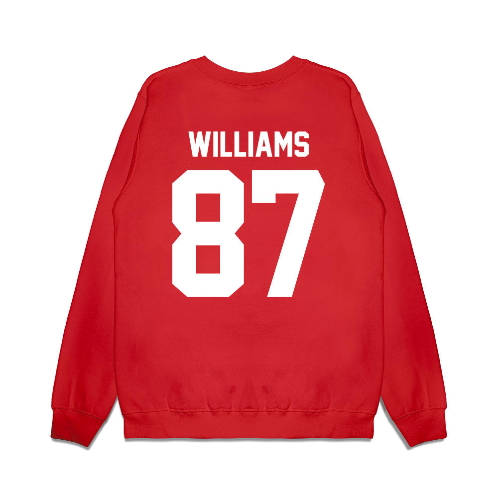 New Mexico - NCAA Football : Abraham Williams - Vintage Helmet Premium Crewneck Sweatshirt-1