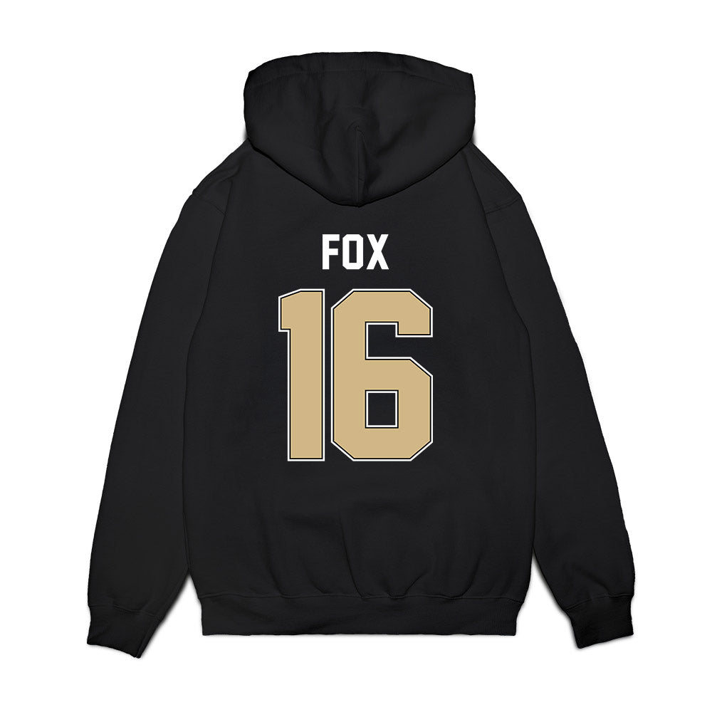 Purdue - NCAA Football : Kylan Fox - Vintage Helmet Premium Hooded Sweatshirt-1