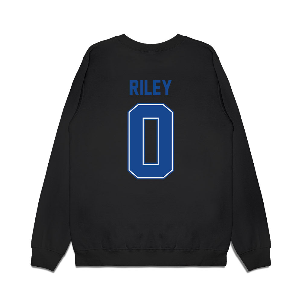 Boise State - NCAA Football : Dylan Riley - Vintage Helmet Premium Crewneck Sweatshirt-1