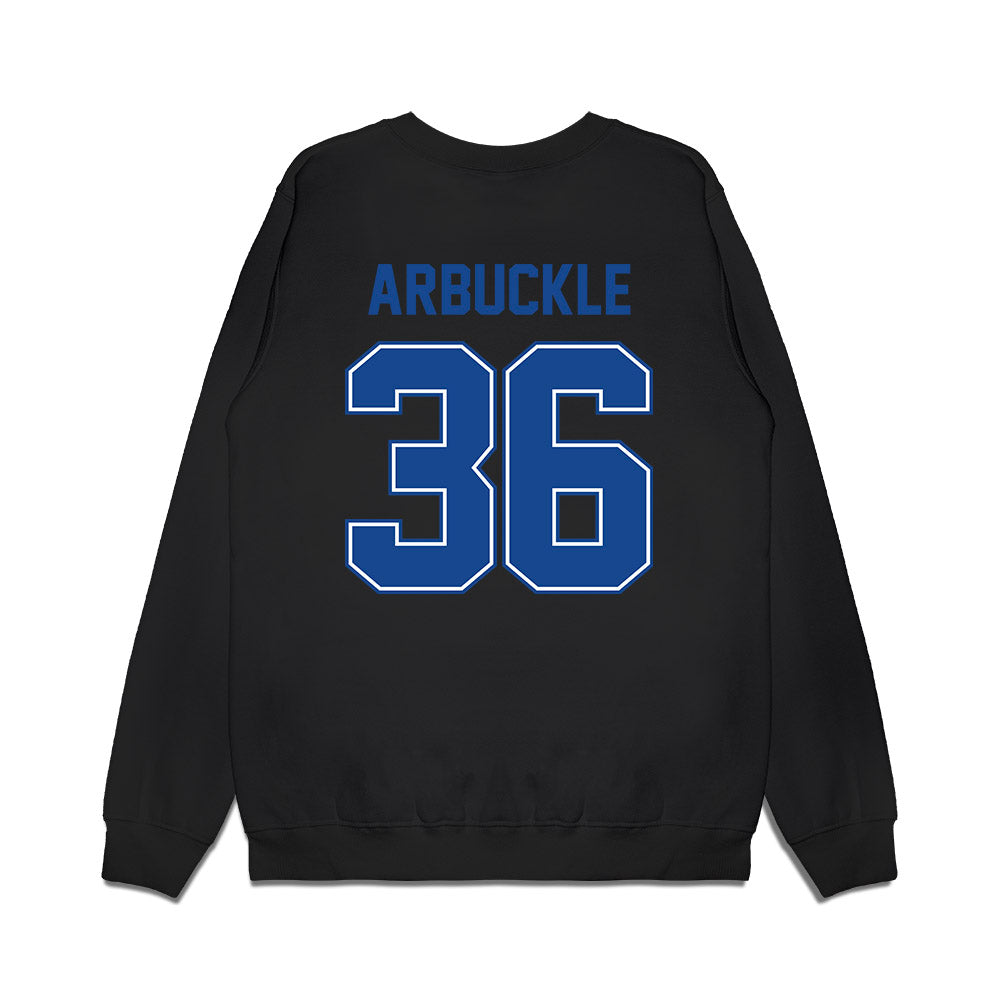 Boise State - NCAA Football : Jacob Arbuckle - Vintage Helmet Premium Crewneck Sweatshirt-1