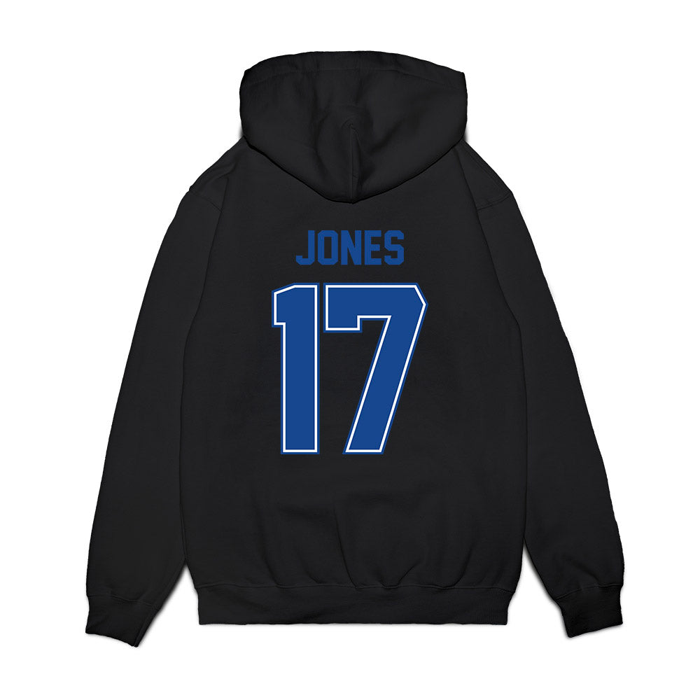 Boise State - NCAA Football : Adrian Jones - Vintage Helmet Premium Hooded Sweatshirt-1