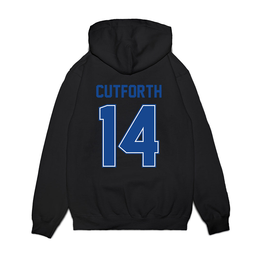 Boise State - NCAA Football : Max Cutforth - Vintage Helmet Premium Hooded Sweatshirt-1
