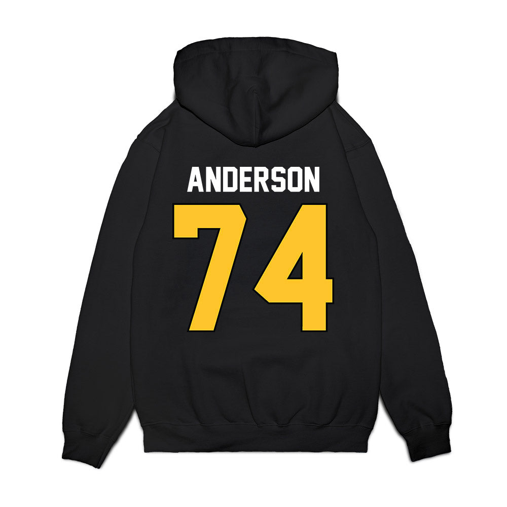 Ferris State - NCAA Football : Bobby Anderson - Vintage Helmet Premium Hooded Sweatshirt-1