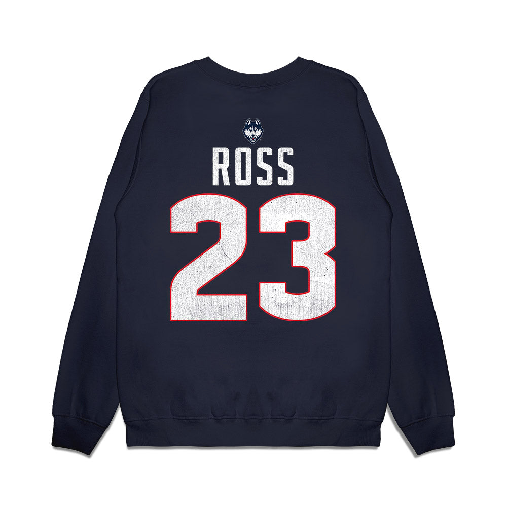 UConn - NCAA Men's Basketball : Jayden Ross - Graphic Premium Crewneck Sweatshirt-1