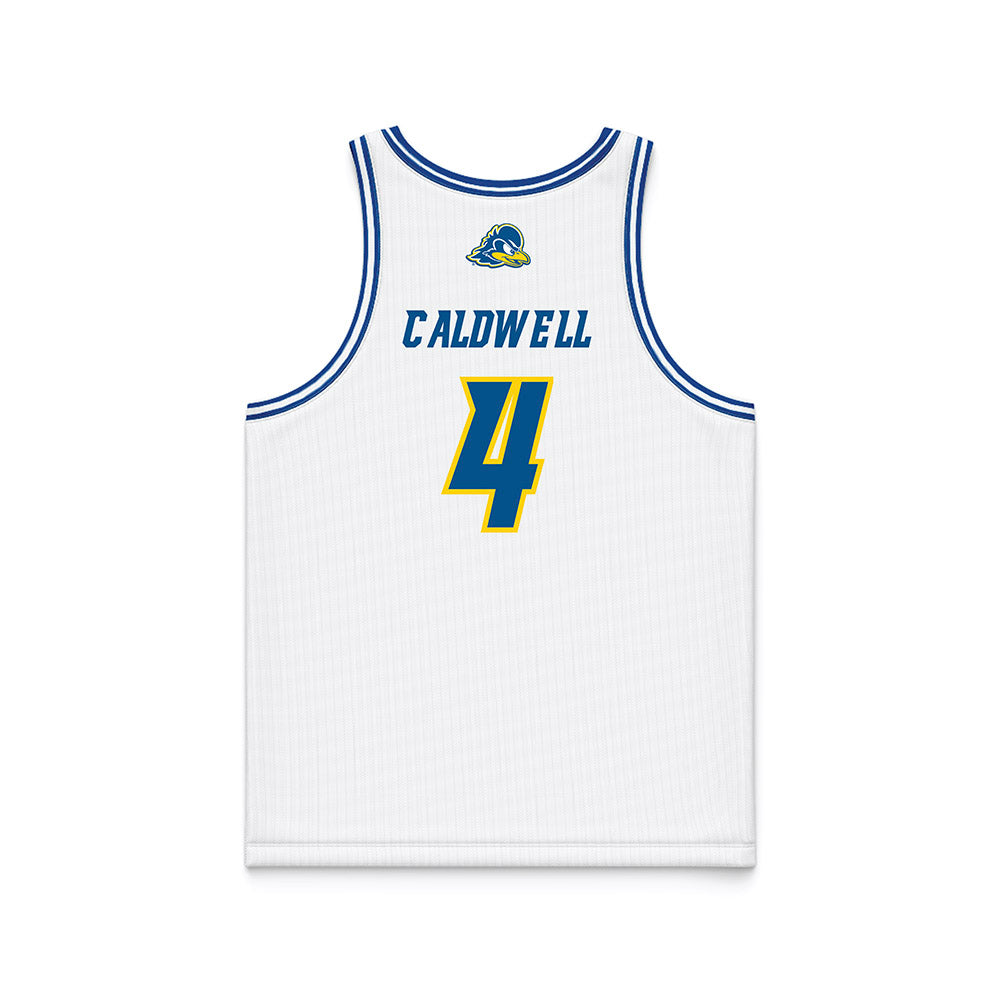 Delaware - NCAA Women's Basketball : London Caldwell - White Basketball Jersey-1
