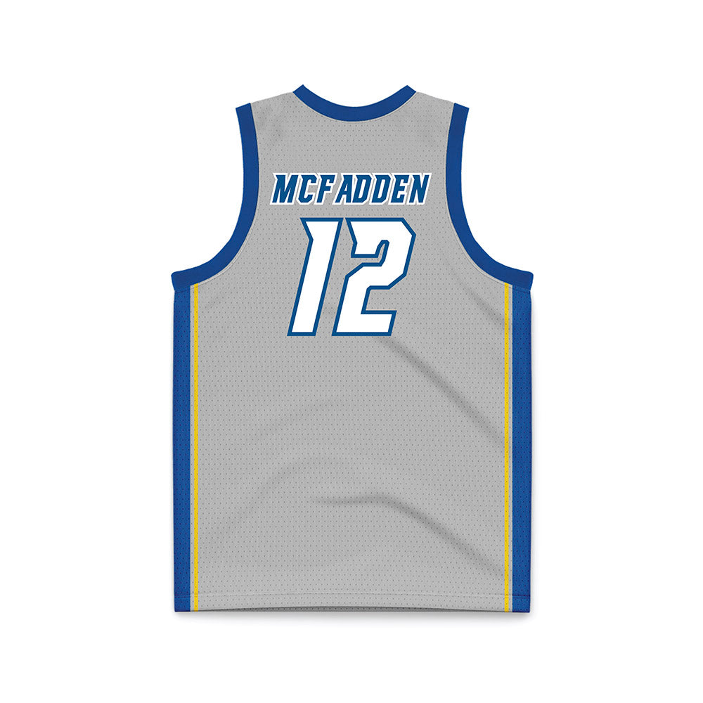 Delaware - NCAA Men's Basketball : Alex McFadden - Grey Basketball Jersey-1