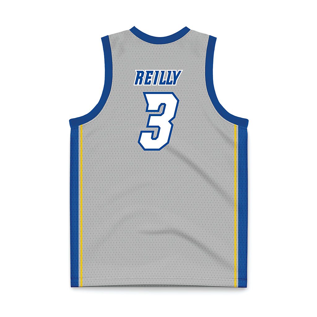 Delaware - NCAA Men's Basketball : Cavan Reilly - Grey Basketball Jersey-1