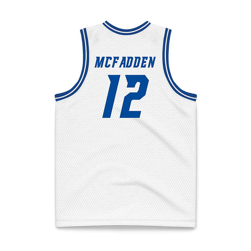 Delaware - NCAA Men's Basketball : Alex McFadden - White Basketball Jersey-1