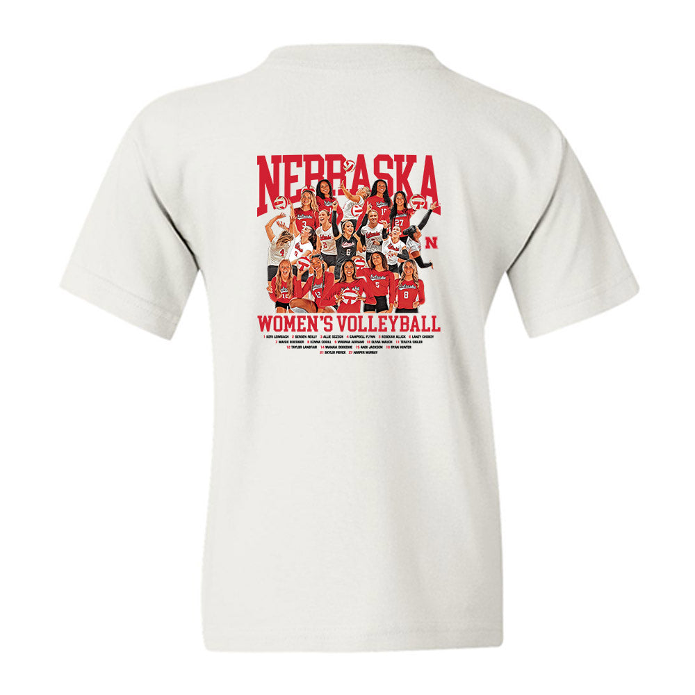 Nebraska - NCAA Women's Volleyball : - Youth T-Shirt-1