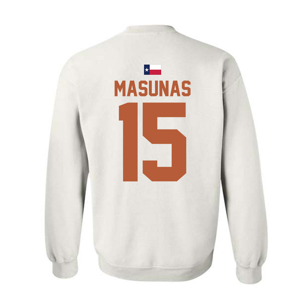 Texas - NCAA Football : Michael Masunas - Hook 'Em Crewneck Sweatshirt-1
