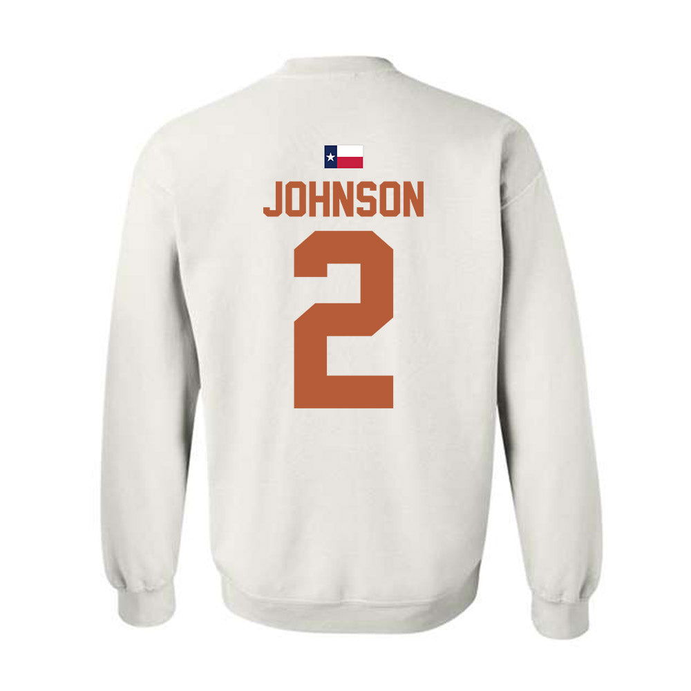 Texas - NCAA Men's Basketball : Isaiah Johnson - Hook 'Em Crewneck Sweatshirt-1