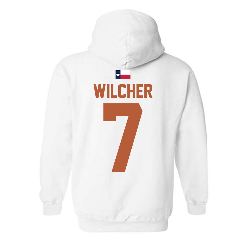 Texas - NCAA Men's Basketball : Simeon Wilcher - Hook 'Em Hooded Sweatshirt-1