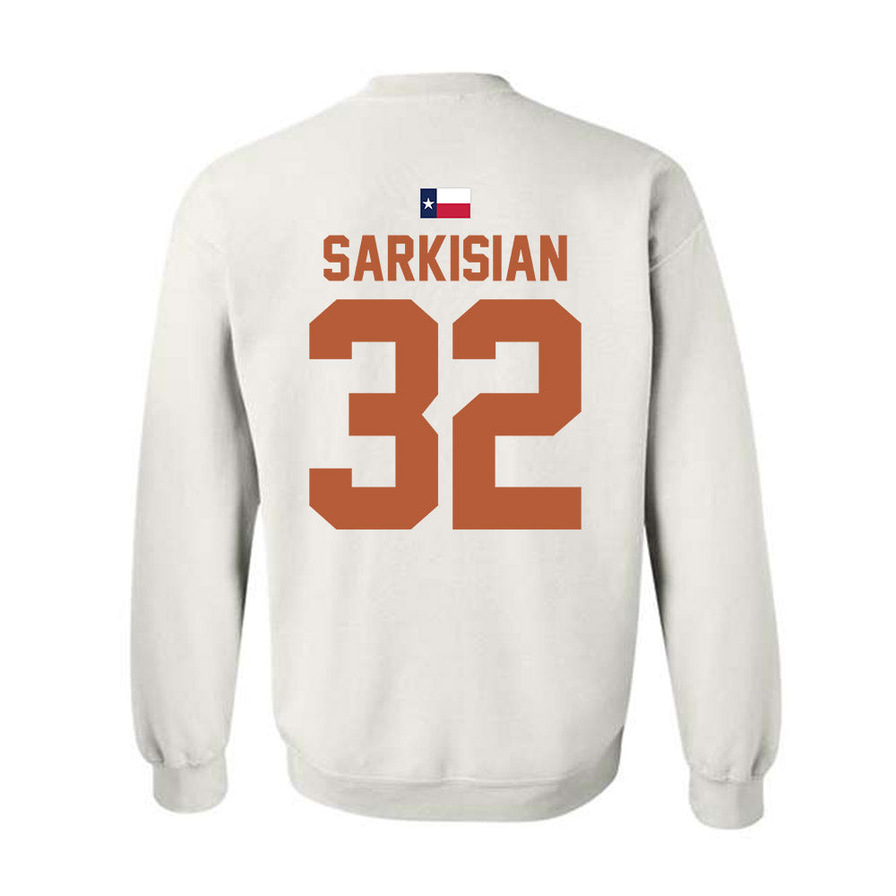 Texas - NCAA Football : Brady Sarkisian - Hook 'Em Crewneck Sweatshirt-1