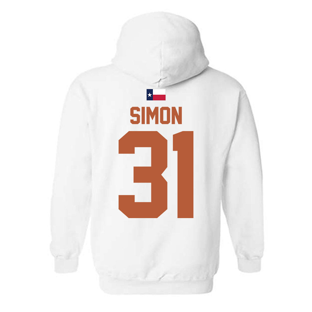 Texas - NCAA Football : James Simon - Hook 'Em Hooded Sweatshirt-1