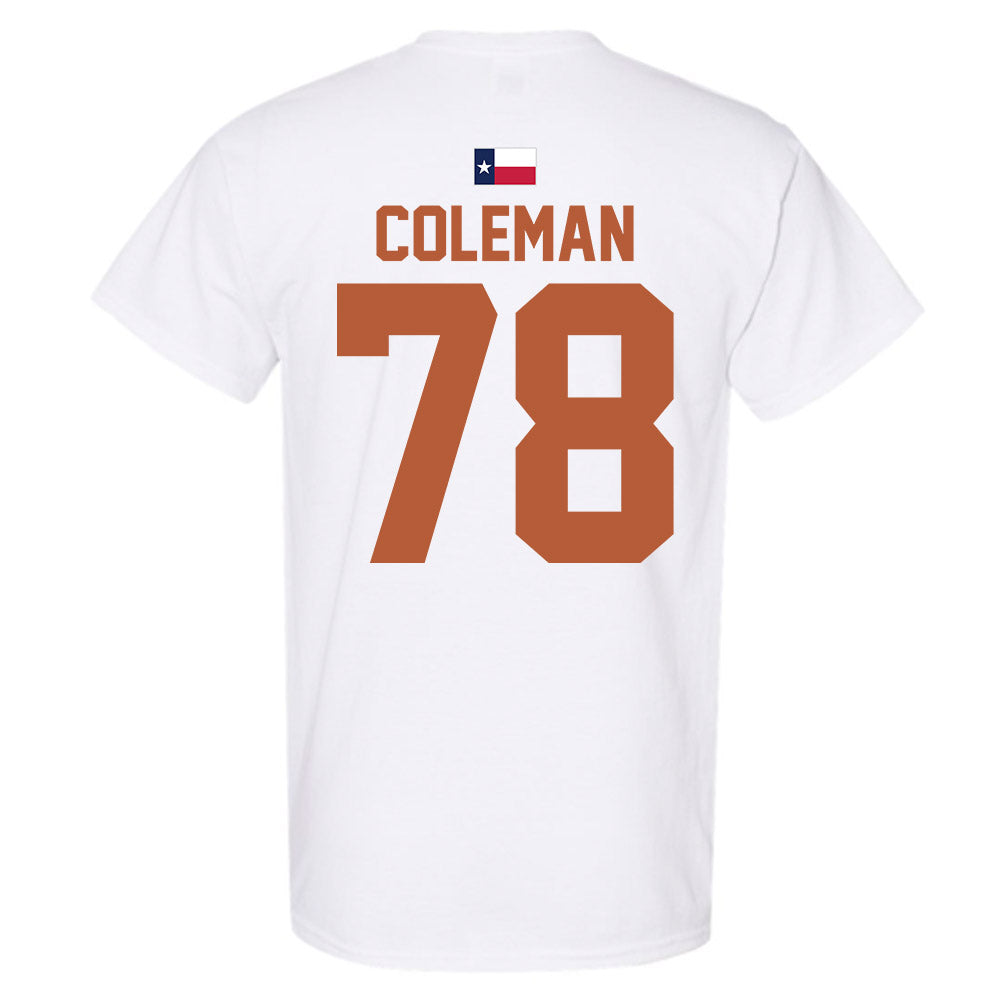 Texas - NCAA Football : Jordan Coleman - Hook 'Em T-Shirt-3