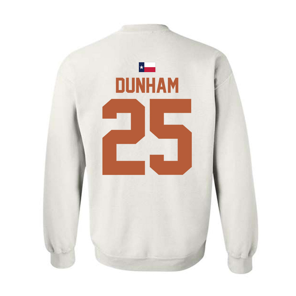Texas - NCAA Football : Luke Dunham - Hook 'Em Crewneck Sweatshirt-1