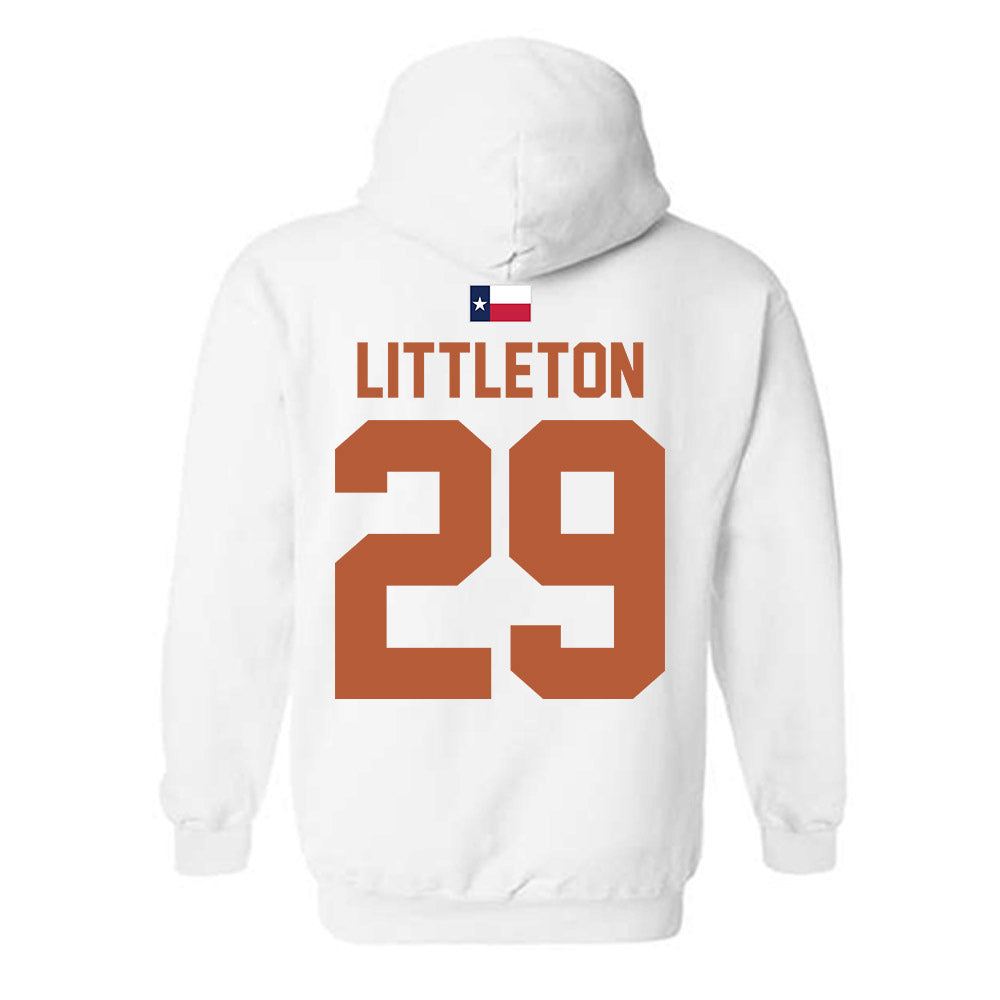Texas - NCAA Football : Graceson Littleton - Hook 'Em Hooded Sweatshirt-1
