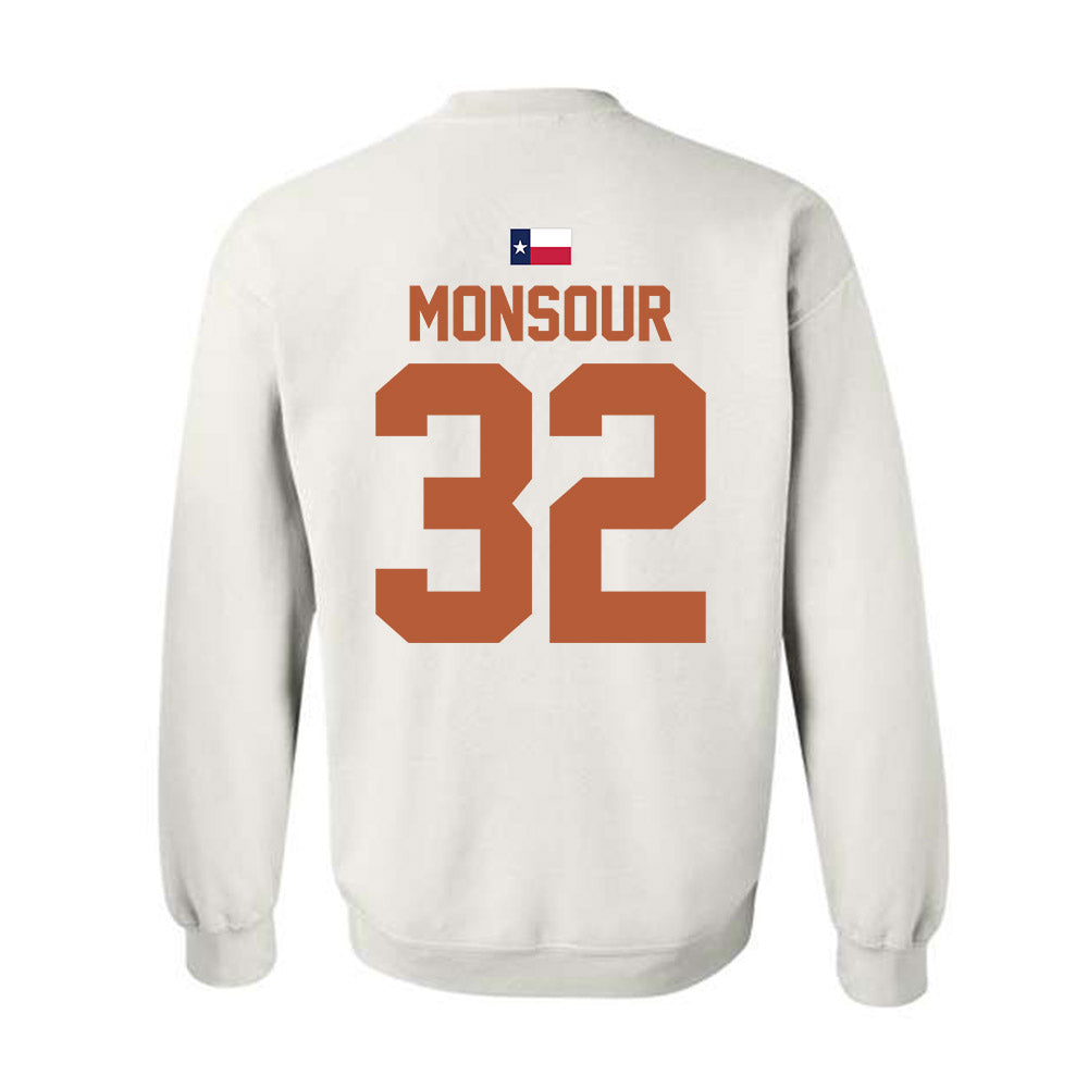 Texas - NCAA Baseball : Maddox Monsour - Hook 'Em Crewneck Sweatshirt-1