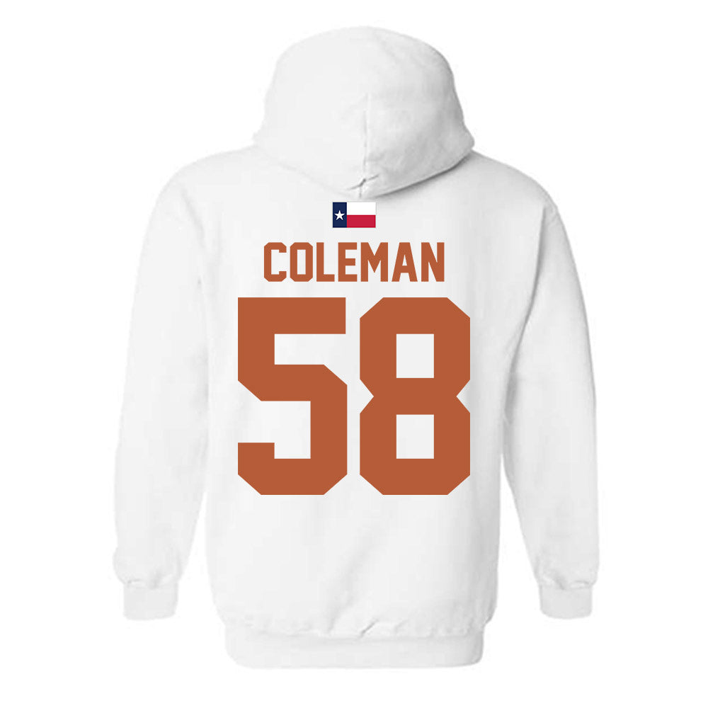 Texas - NCAA Football : Devin Coleman - Hook 'Em Hooded Sweatshirt-1