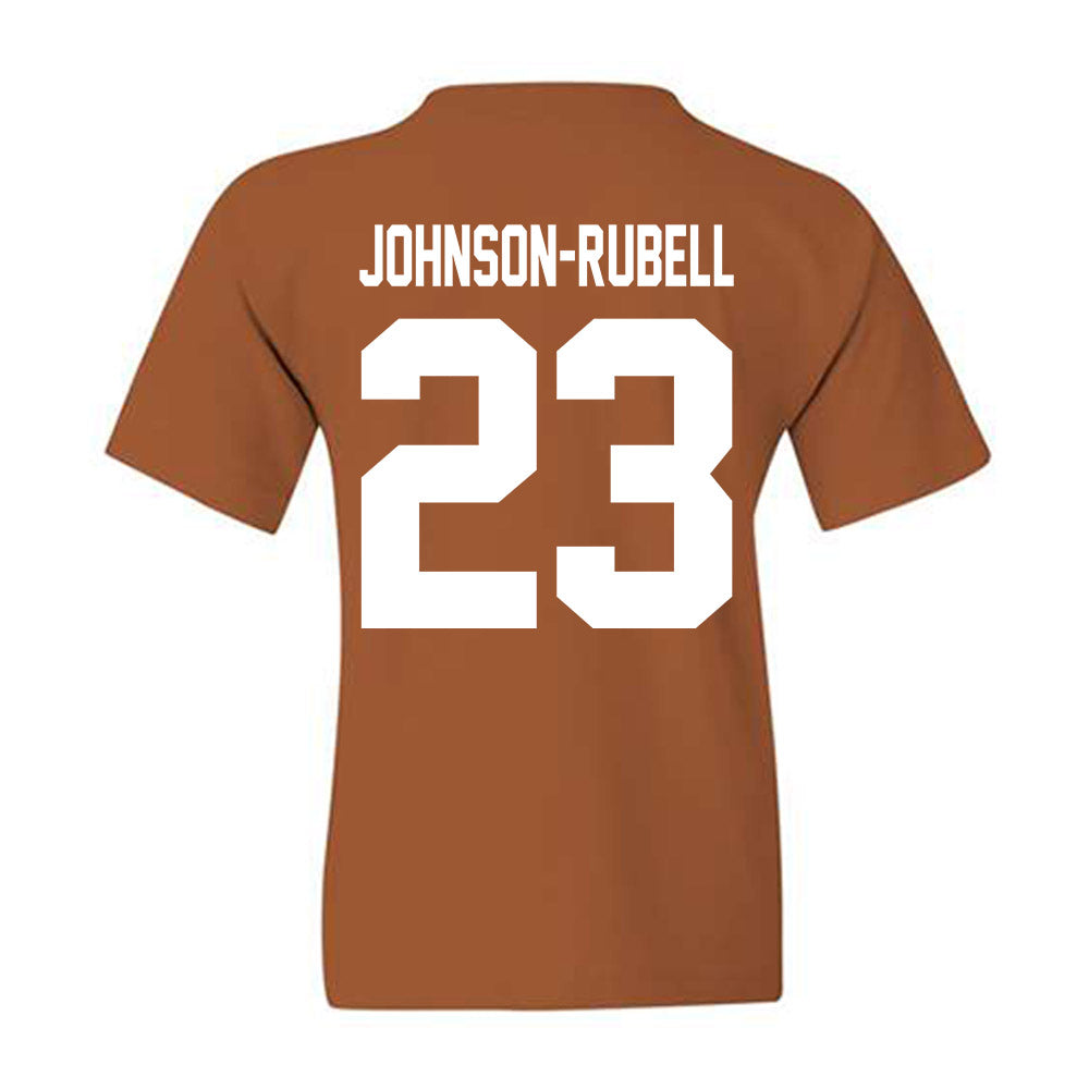 Texas - NCAA Football : Jordon Johnson-Rubell - Horns Up! Youth T-Shirt-1