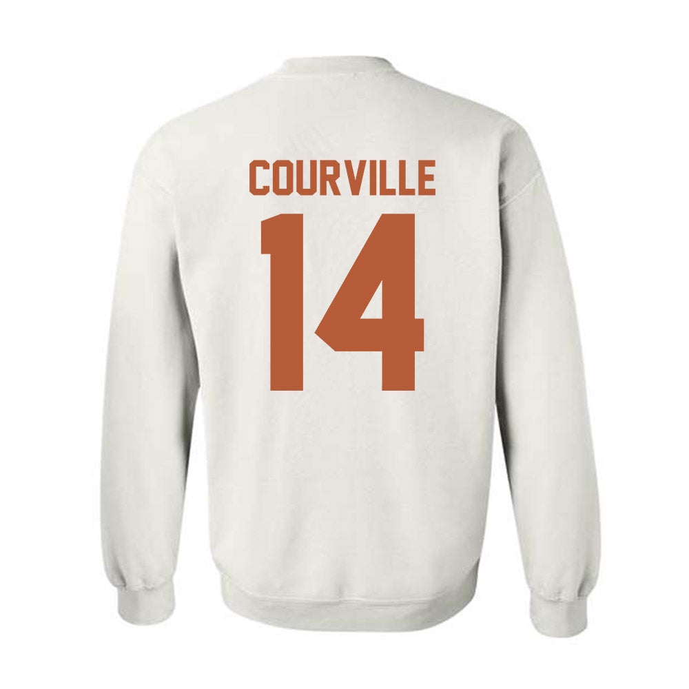 Texas - NCAA Baseball : Presley Courville - Horns Up! Crewneck Sweatshirt-1
