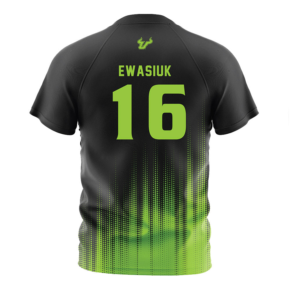 USF - NCAA Women's Soccer : Ainsley Ewasiuk - Black Halftone Soccer Jersey-1
