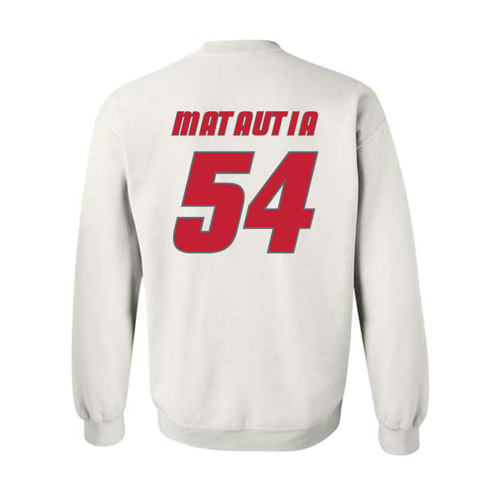 New Mexico - NCAA Football : Jojo Matautia - Classic Shersey Crewneck Sweatshirt-1
