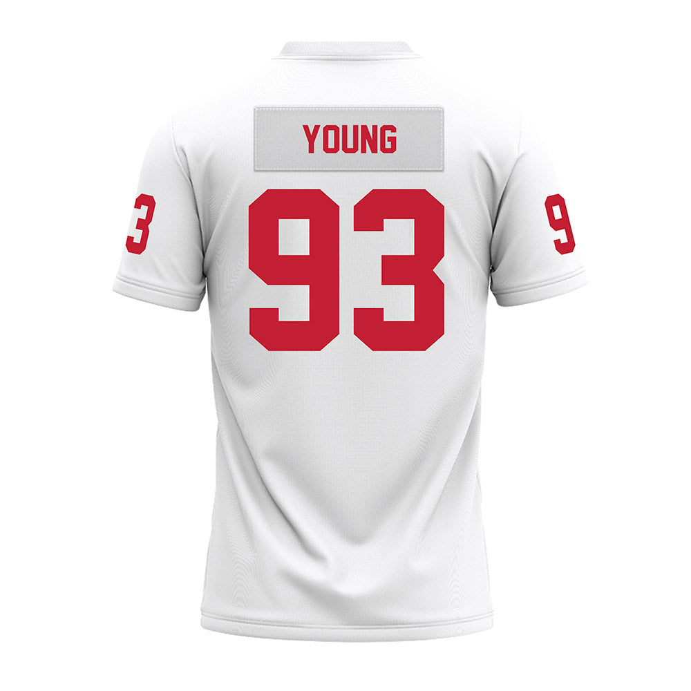 Ohio State - NCAA Football : Brady Young - White Premium Football Jersey-1