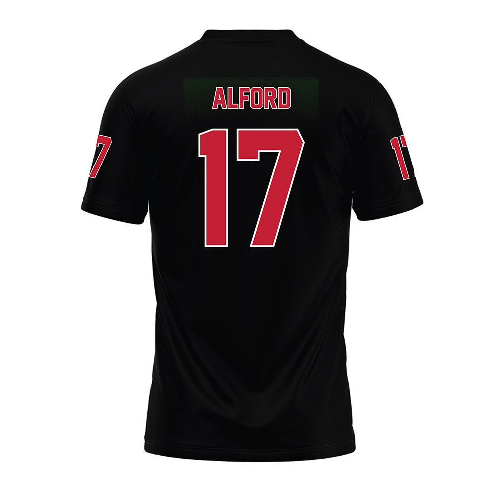 Ohio State - NCAA Football : Tarvos Alford - Black Premium Football Jersey-1
